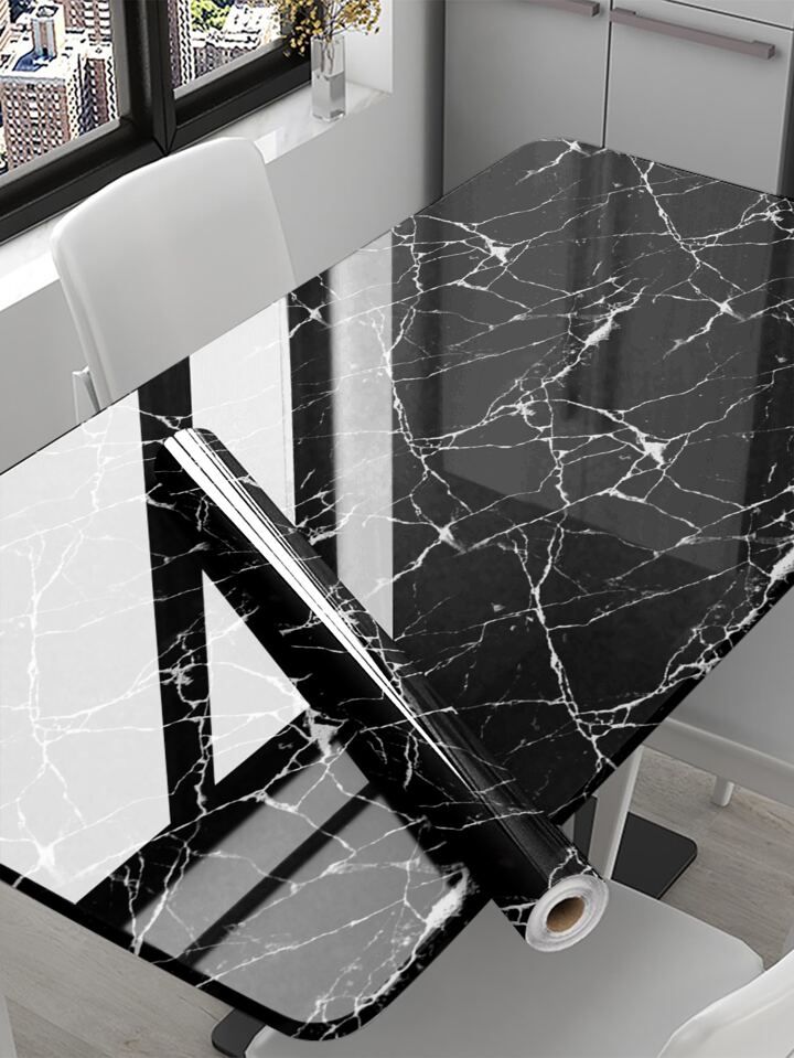 Marble Sticker Black