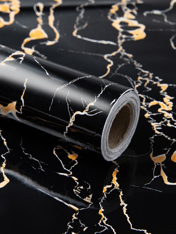 Marble Sticker Black