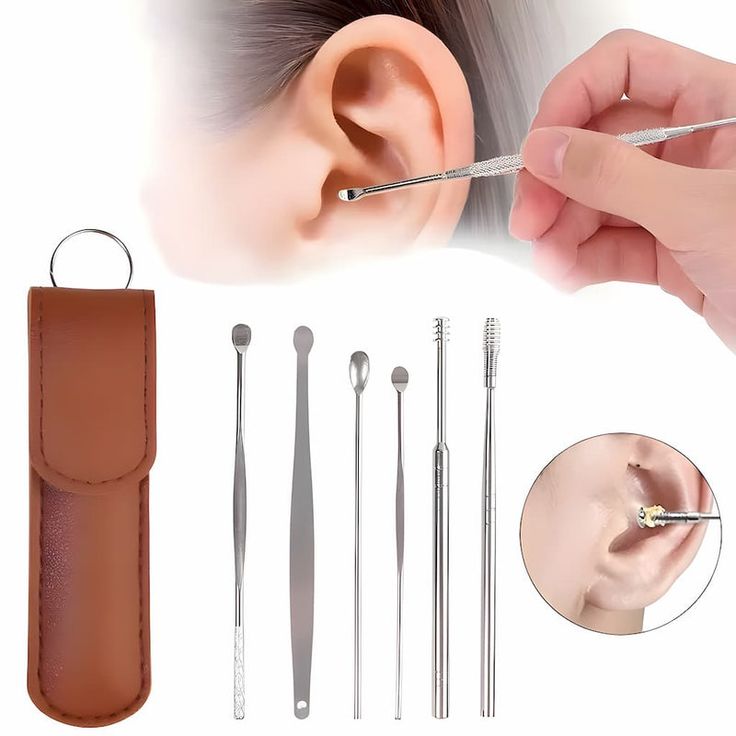 6PCS Stainless Steel Ear Pick Cleaning Tools