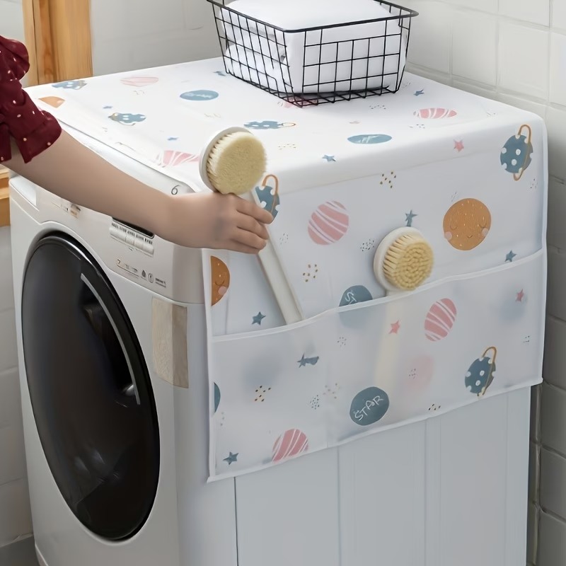 Refrigerator dust cover pockets
