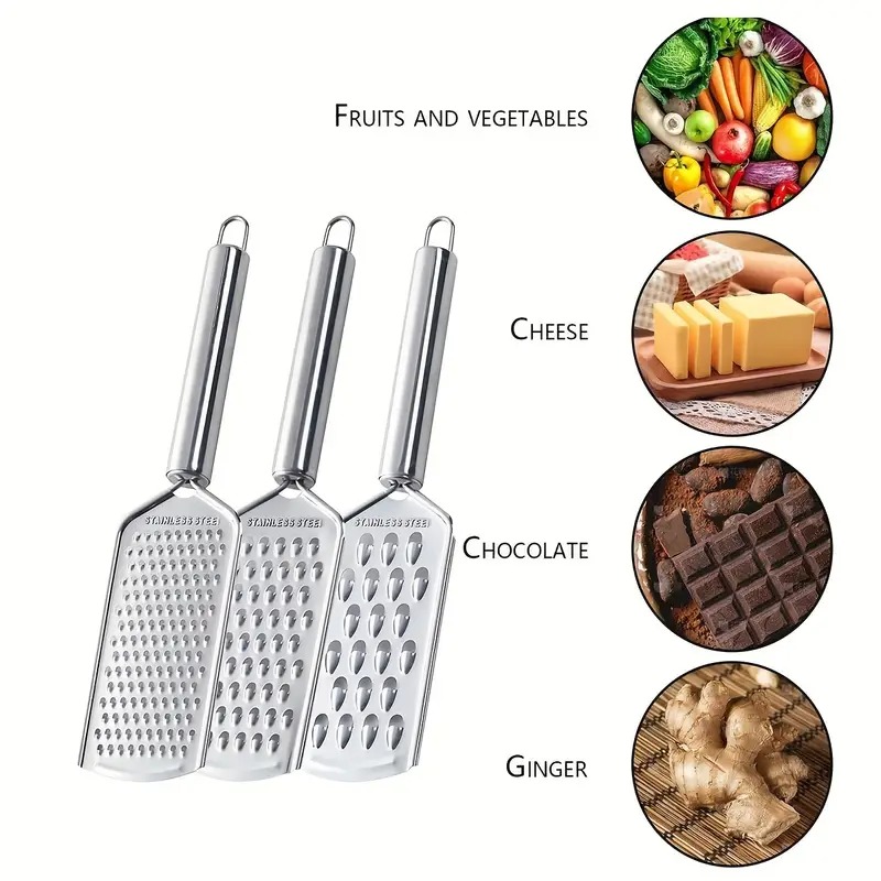 Stainless Steel Hand Grater with Wooden Handle