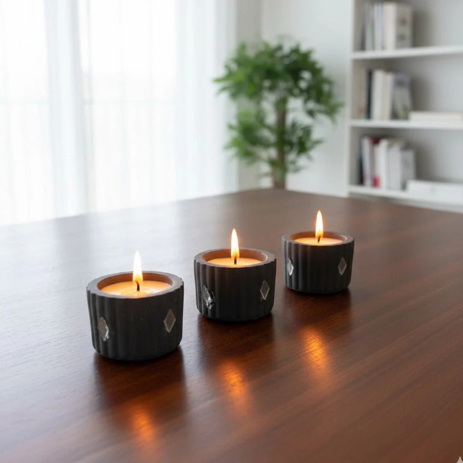 2pc Mini Round Shape Scented Candle