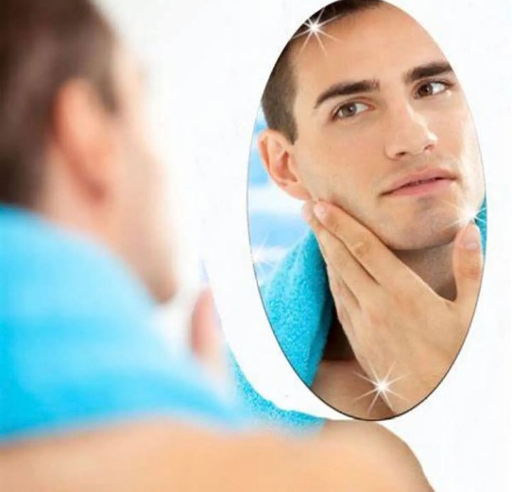 Oval Shape Adhesive Mirror Sticker 30x20 cm