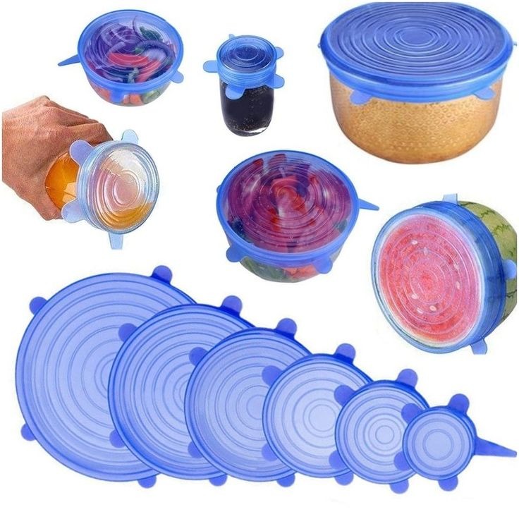 6 Pcs Silicone Stretch Lids