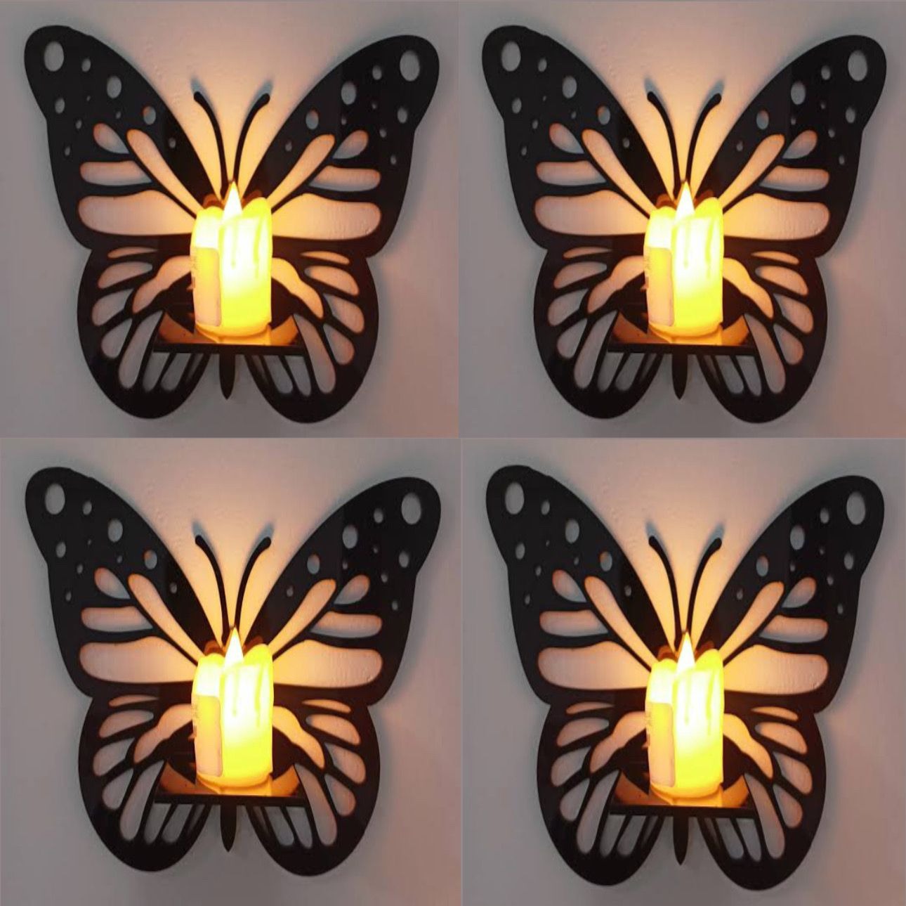 Butterfly Wall Shelf with Candle